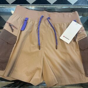 lululemon athletica Beige Woman's Shorts with Purple Details